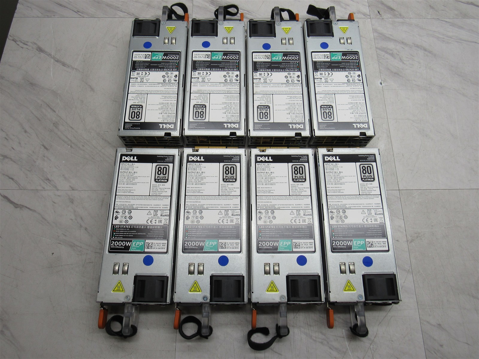 8 LOT Dell PowerEdge FX2 R640 2000W 80 Plus Platinum HS EPP Power Supply W1R7V