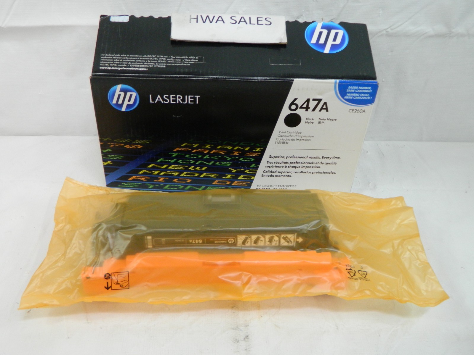 Genuine HP 647A CE260A Black Toner Cartridge CP4025 CP4525 NEW OEM OPEN BOX