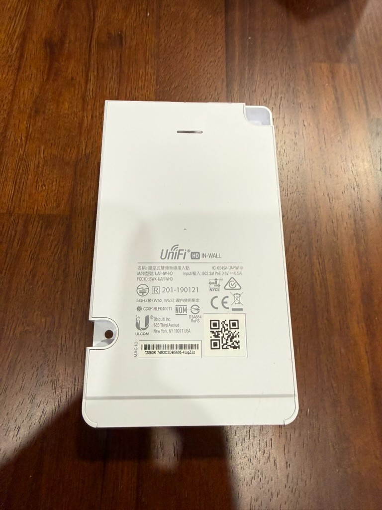 Ubiquiti Networks UAP-IW-HD-US UniFi in Wall AP AC HD Access Point FOR PARTS
