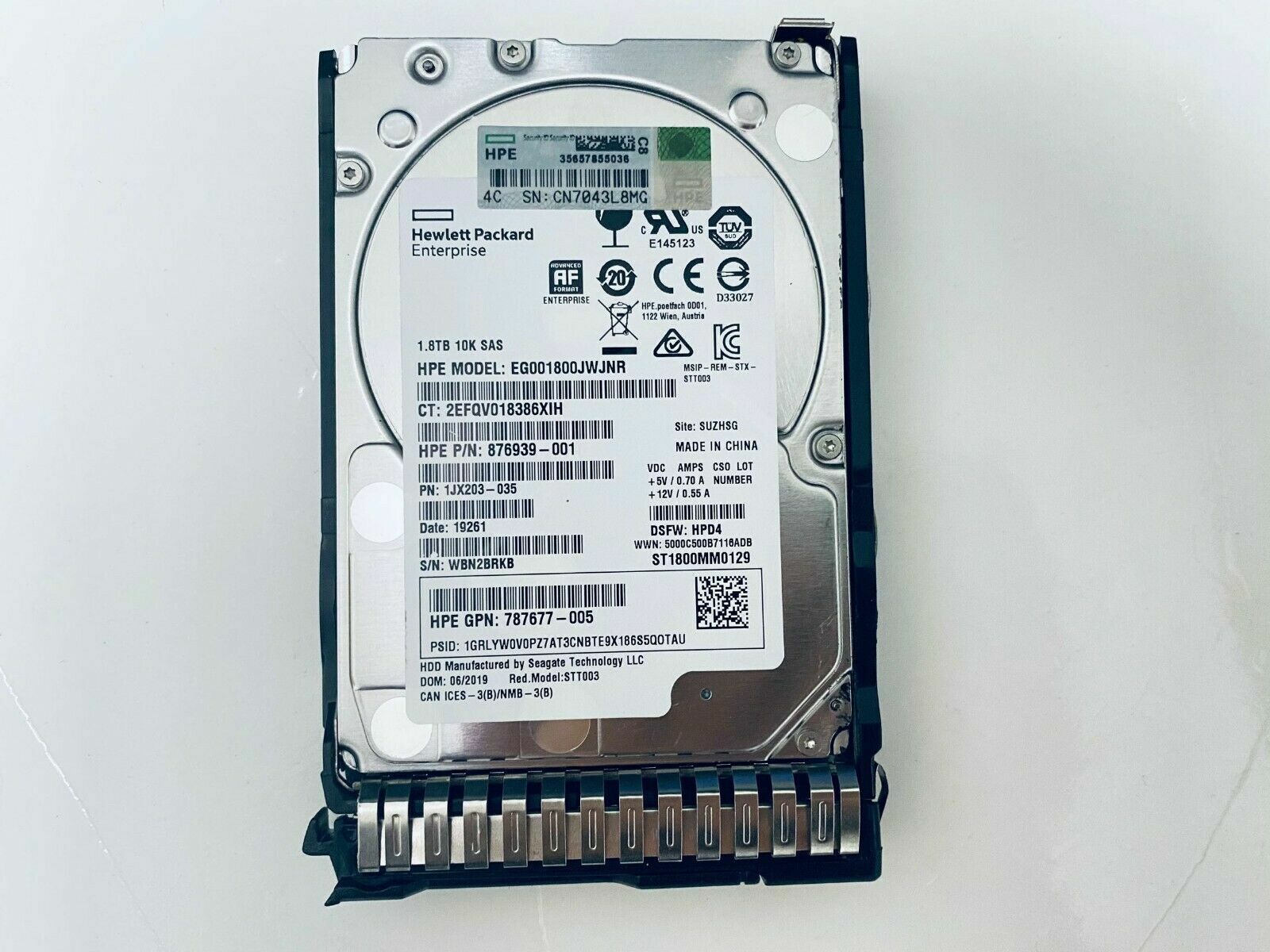 FIT FOR HPE 791034-B21 791055-001 768789-001 1.8T 10K 12G 2.5 SAS for G8/G9