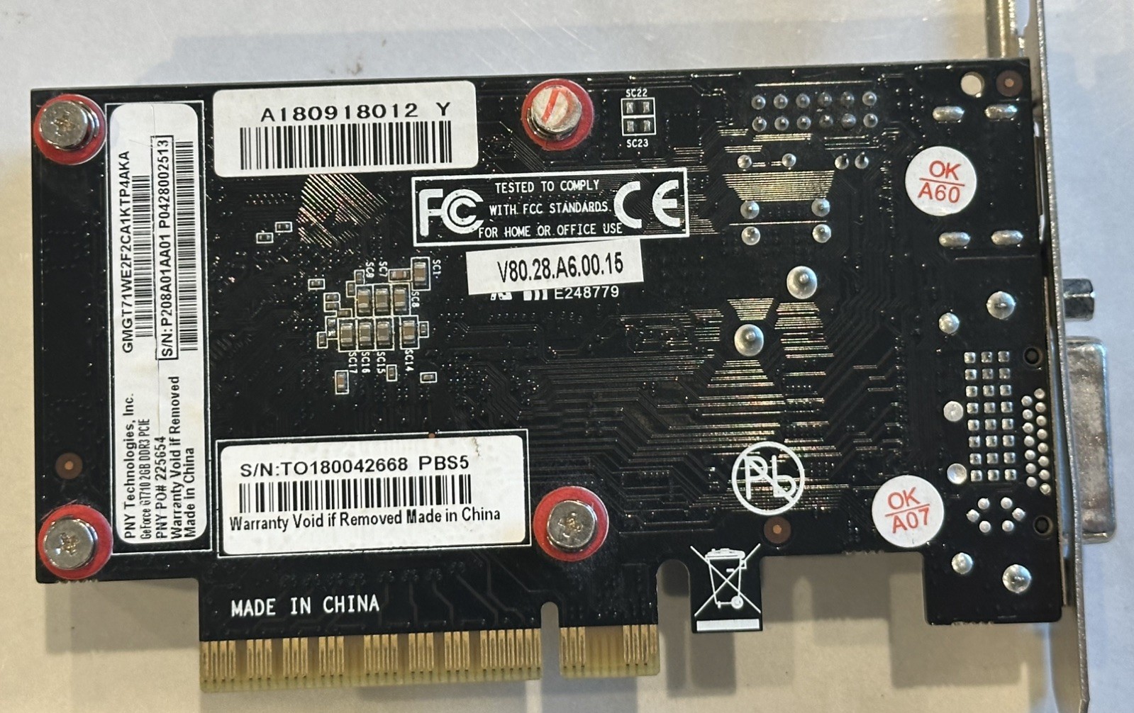PNY GeForce GT710 2GB DDR3 Low Profile Graphics Card - HDMI & DVI