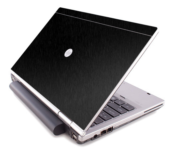 BLACK BRUSHED TEXTURED Vinyl Lid Skin Cover fits HP Elitebook 8460P 8470P Laptop
