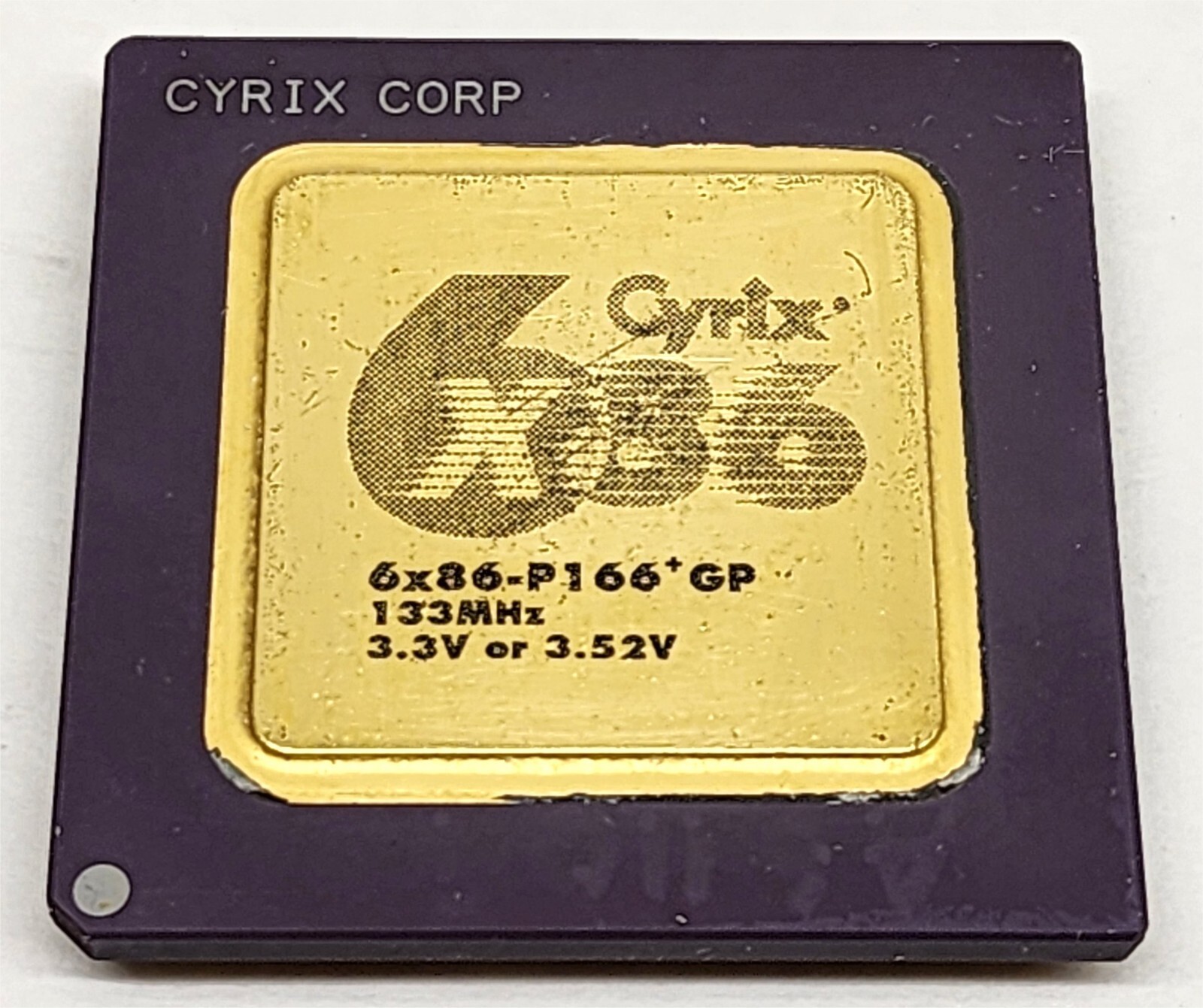 CYRIX 6X86-P166+ GP 133 MHz CPU Socket 7 Processor GOLD Ceramic