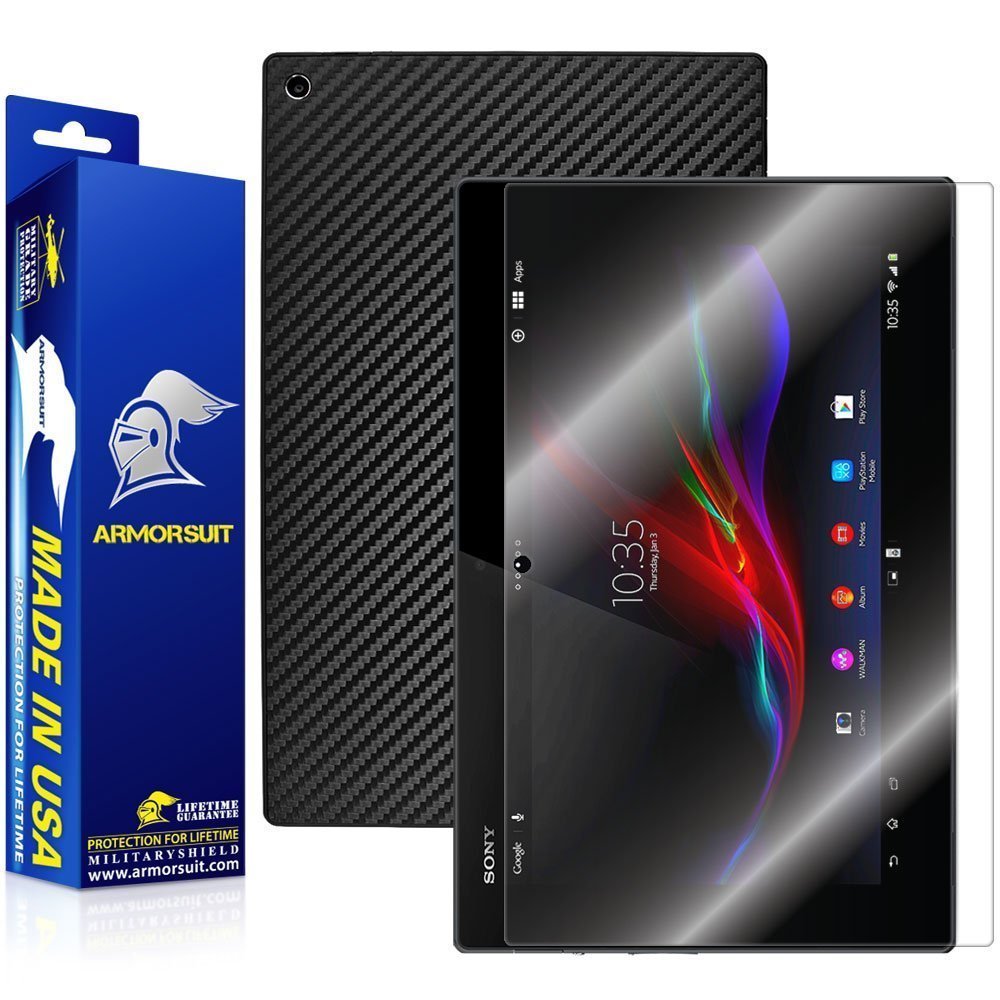 ArmorSuit MilitaryShield Sony Xperia Tablet Z Screen Protector + Black Carbon