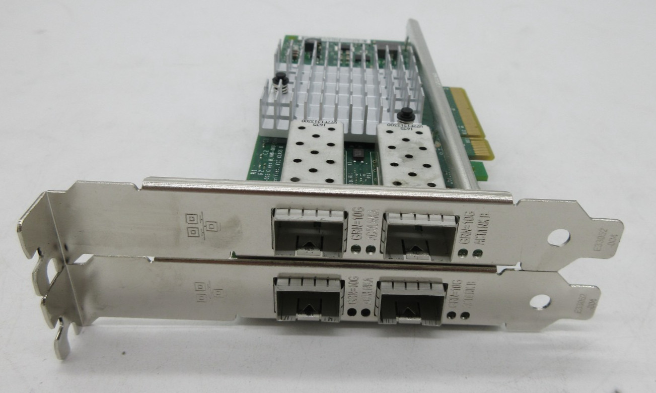 lot of 2 Intel N2XX-AIPCI01 Dual Port SFP+ 10 Gbps Network Card