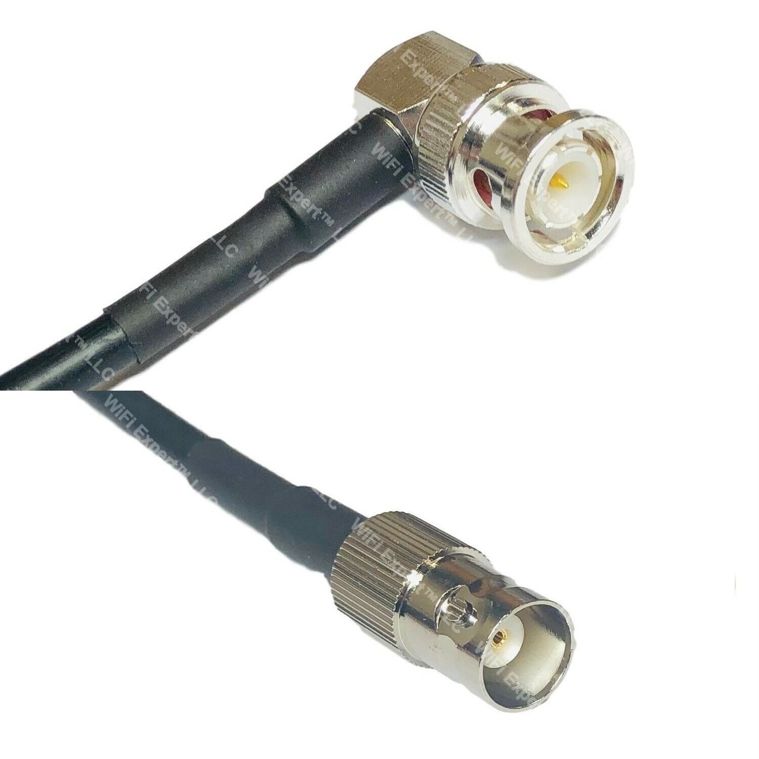 LMR195 BNC MALE ANGLE to BNC FEMALE NO BULKHEAD Coaxial RF Pigtail Cable USA