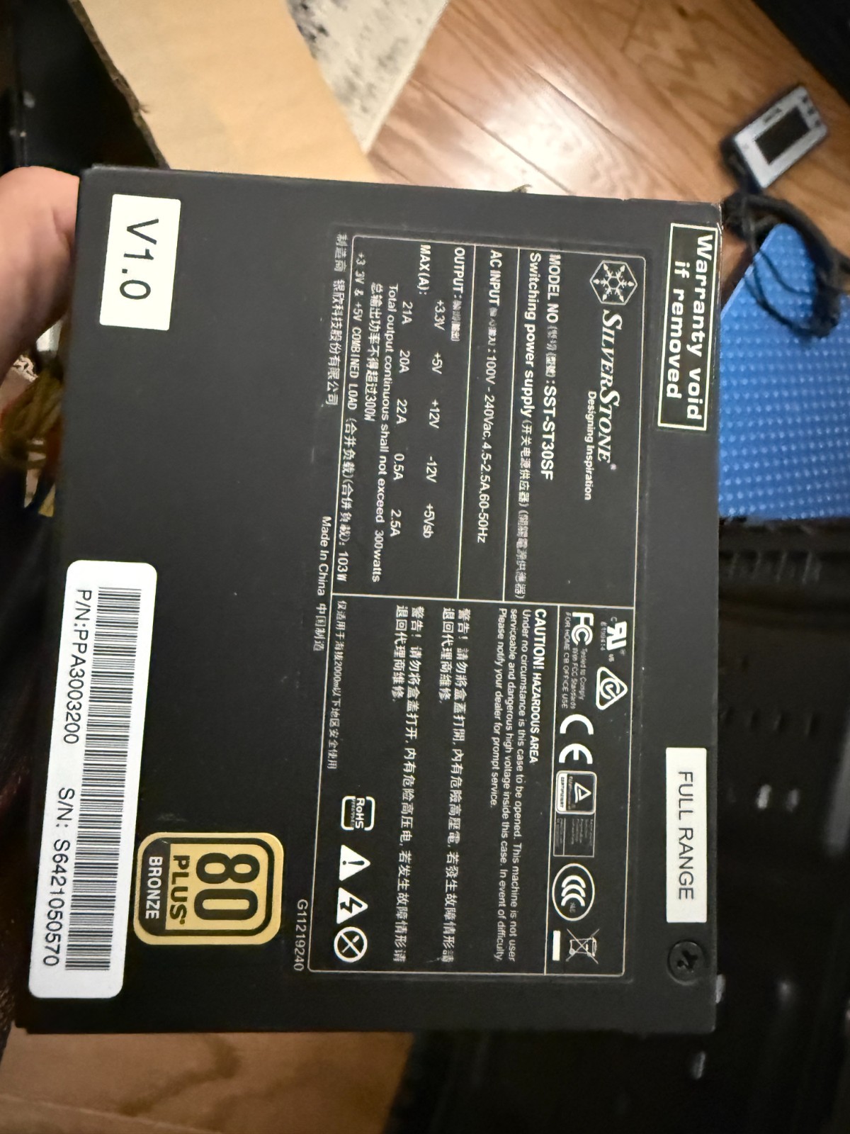 SilverStone SFX Series SST-ST30SF-V2 300 W SFX 80 PLUS BRONZE Certified Active P