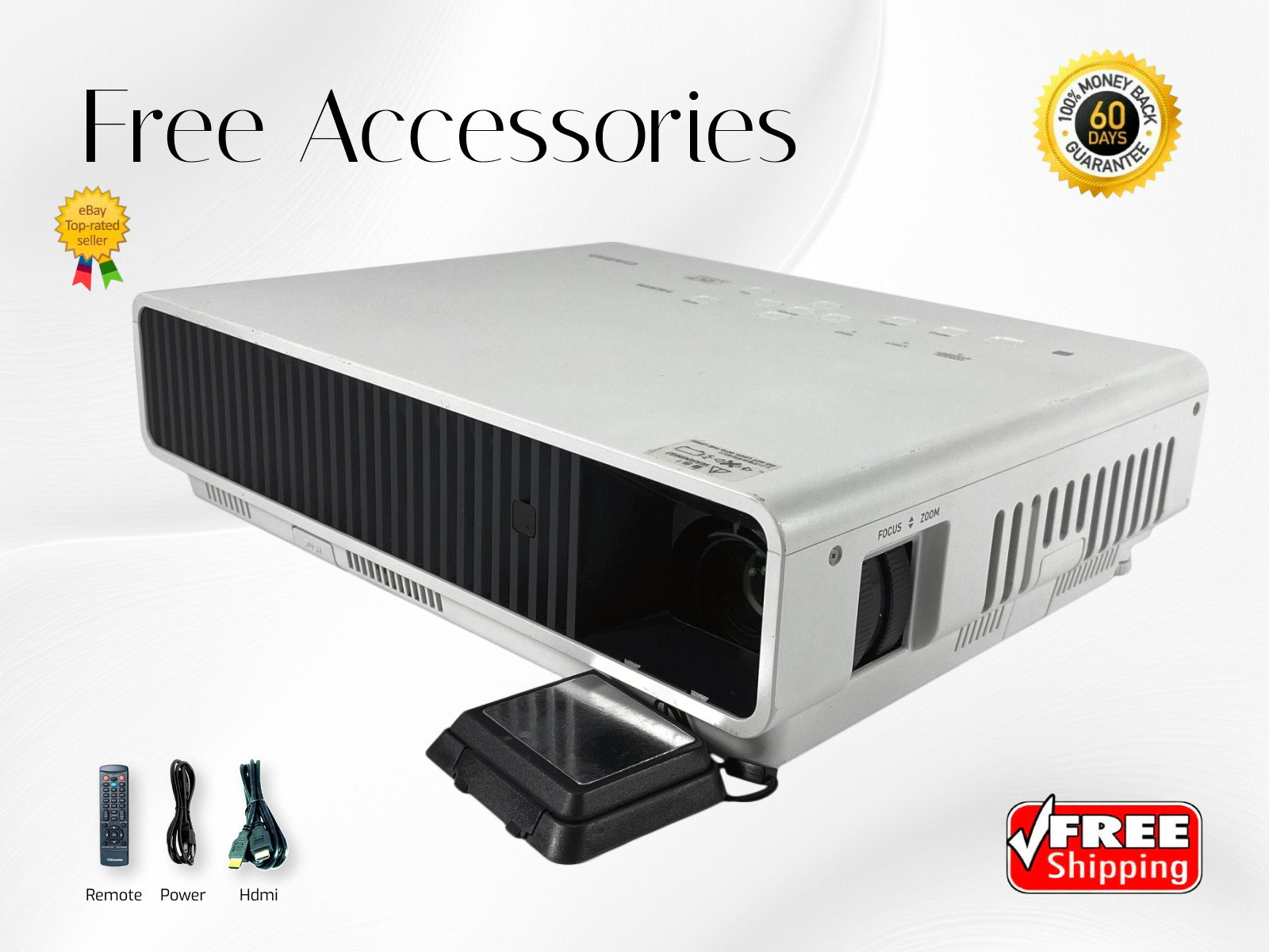 DLP Projector for Retail Display, Trade Show, Window Ads 2500 Lumens 2160p HDMI