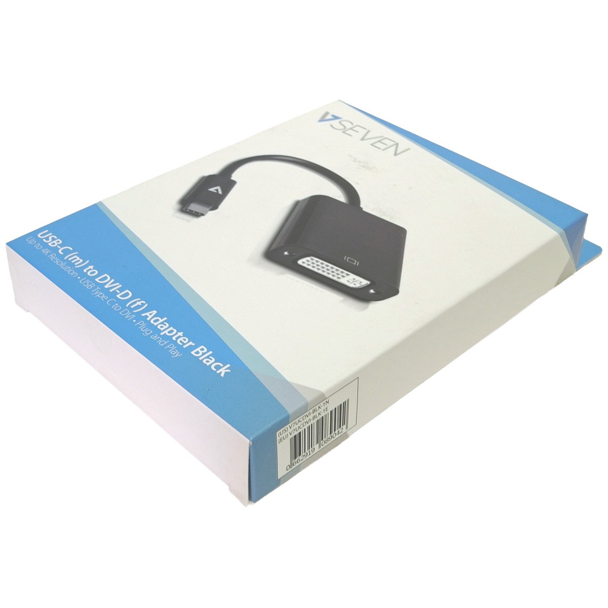 V7 V7UCDVI-BLK-1E video adapter 1 x USB-C male / 1 x DVI-D female original pa...