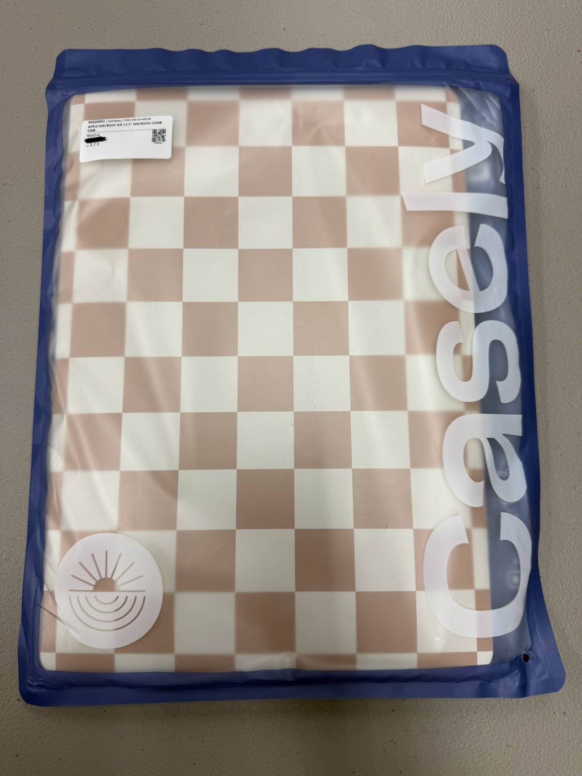 Casely Laptop Shell Case Fit Check Neutral Checkerboard MacBook Air 13.3inch New
