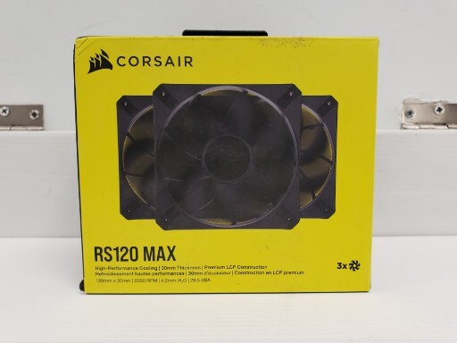 CORSAIR RS120 MAX 120mm PWM Thick Fans Triple Pack - New Factory Sealed