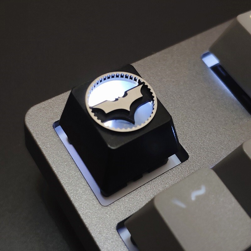 Batman The Dark Knight Searchlight Metal R4 Keycaps for MX Mechanical Keyboard