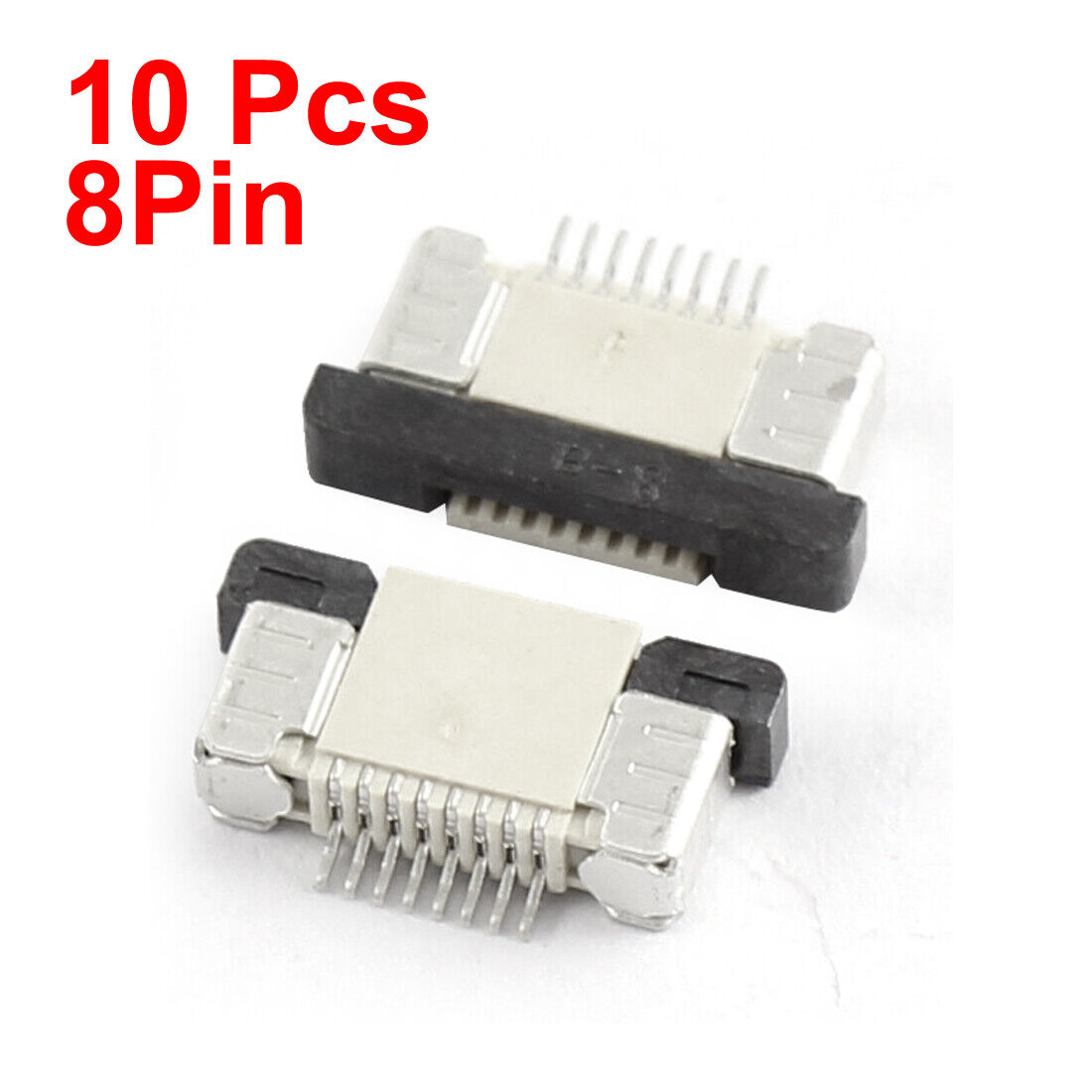 10 Pcs Bottom Port 8Pin 0.5mm Pitch FFC FPC Ribbon Sockets Connector