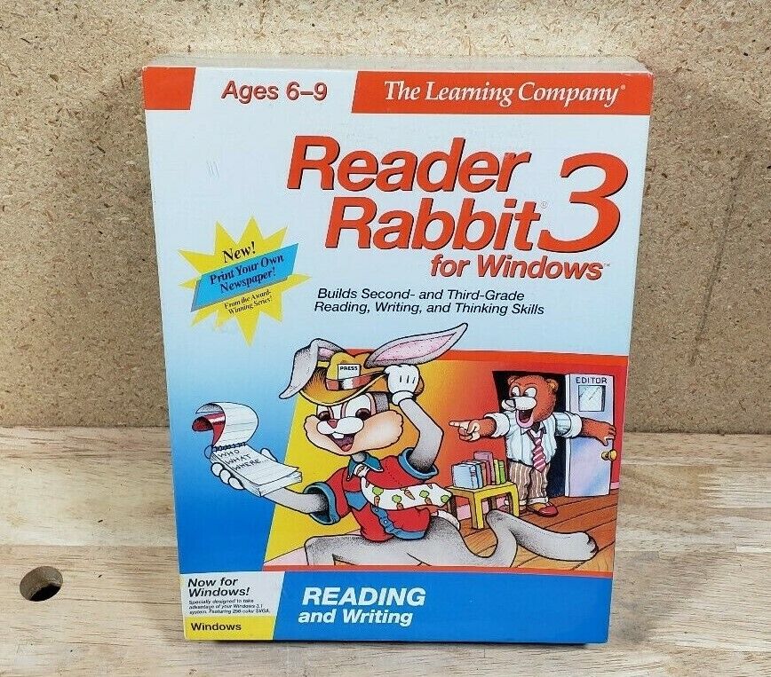 New Sealed - The Learning School Reader Rabbit 3 PC Game - WIndows Ages 6-9