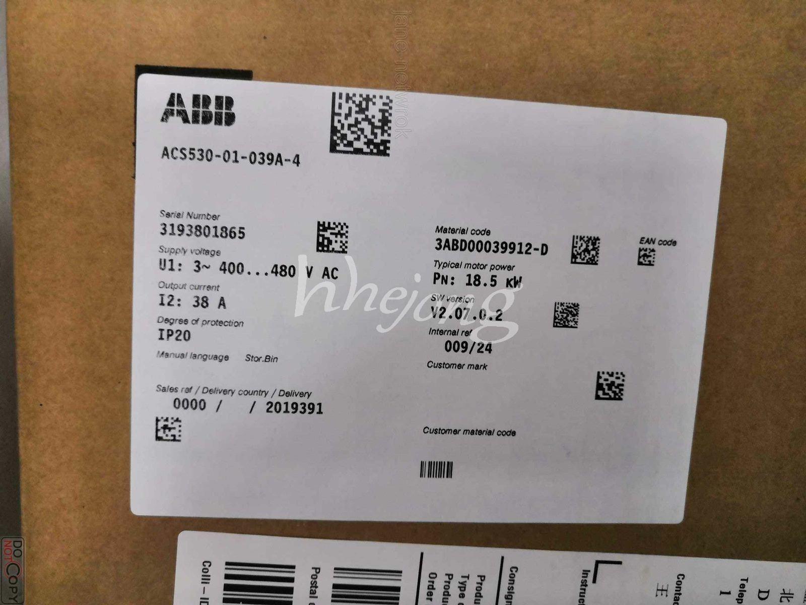 1PCS NEW ABB Frequency Converter Inverter  ACS530-01-039A-4 18.5KW