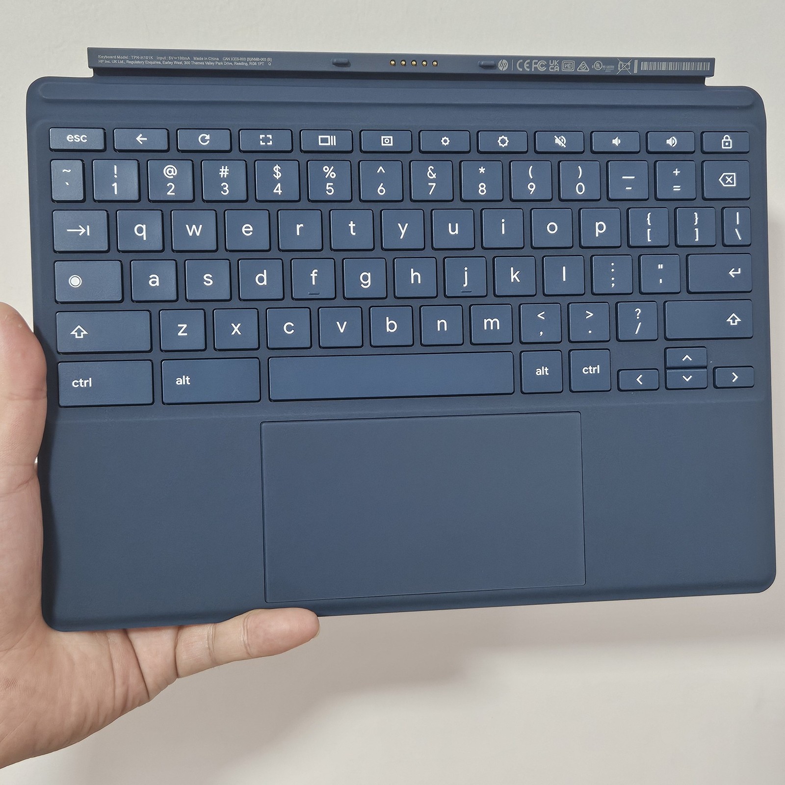 HP Chromebook X2 11-da0023dx Original Magnetic Tablet Keyboard TPN-H101K blue