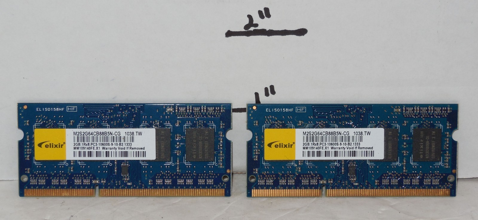 Elixir 4GB (2x2GB) PC3-10600S DDR3-1333 1333MHz Laptop Memory OEM Replacement