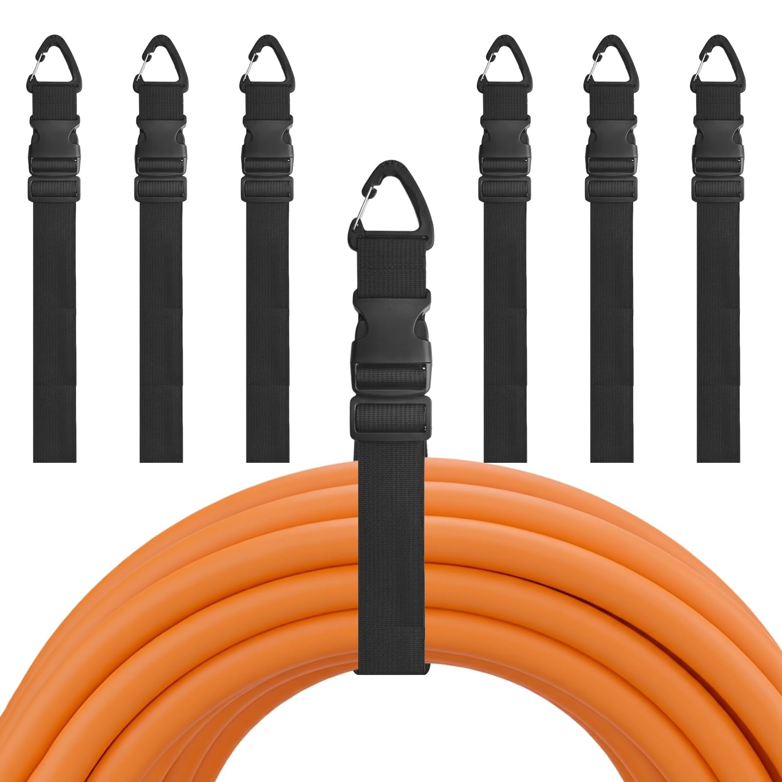 7PCS Heavy Duty Extension Cord Holder Organizer, 25.59IN Adjustable Storage S...