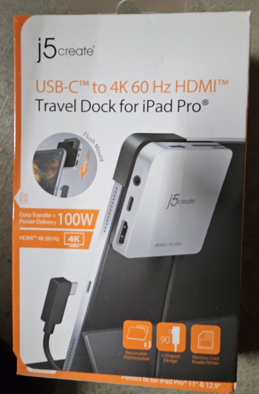 j5create JCD612 USB-C iPad Pro Dock – 4K 60Hz HDMI – 100W PD