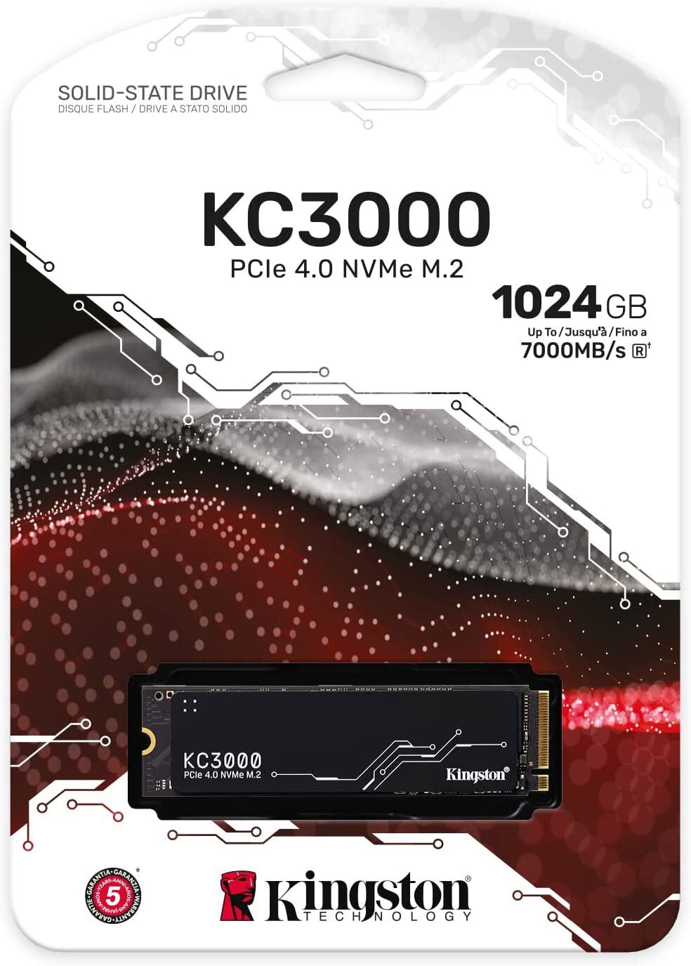 Kingston KC3000 NVMe SSD 1024GB 2048GB M.2 2280 PCIe 4.0 Solid State Disk 512GB