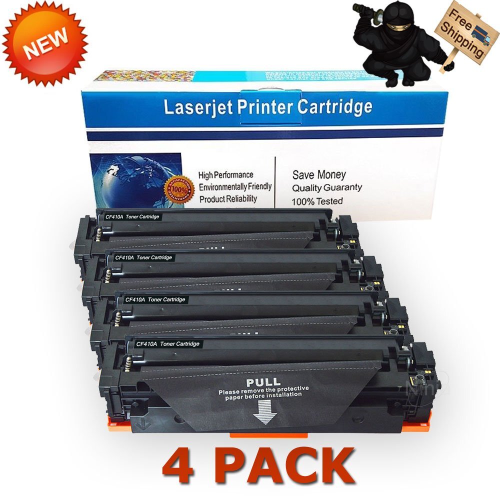 4pk Black CF410A Toner for HP 410A LaserJet Pro M452dw M477fnw M477fdw Printer