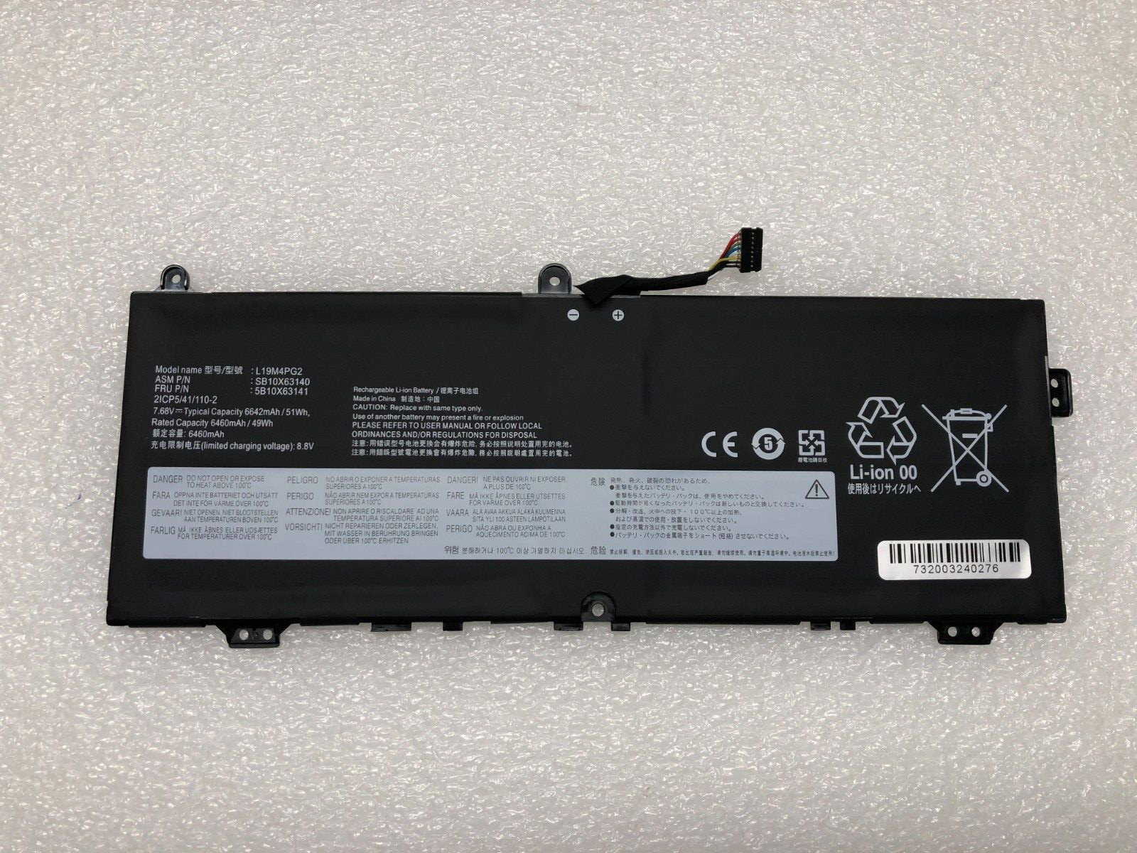 L19M4PG2 Lenovo Flex 5-1470 Flex 5-1570 Replacement Laptop Battery 6620mAh 51Wh