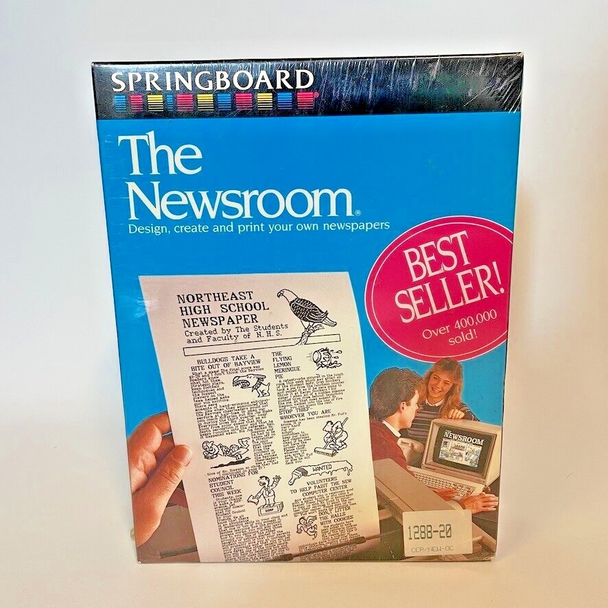 Vintage Software Springboard Certificate Maker + The Newsroom NOS IBM PS/2 3.5