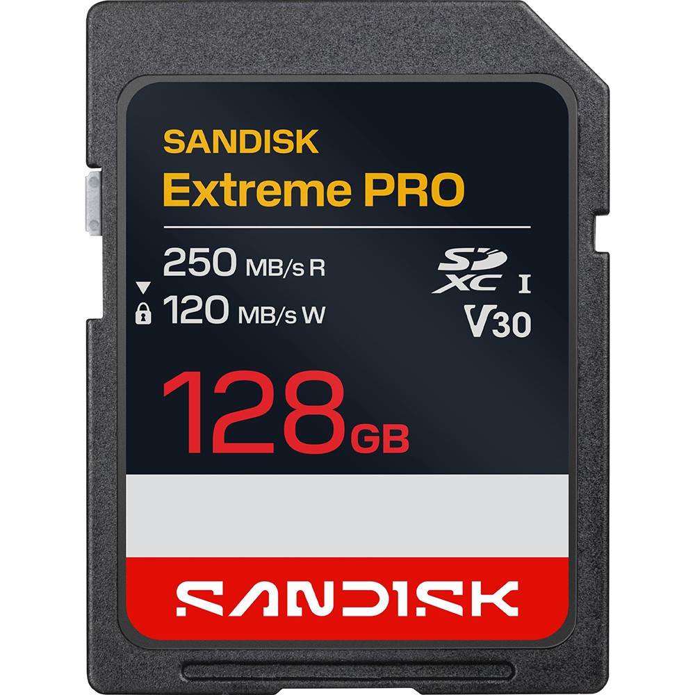 Sandisk NEW 128GB Extreme PRO SD UHS-I V30 Memory Card, Up to 250MB/s Read (New