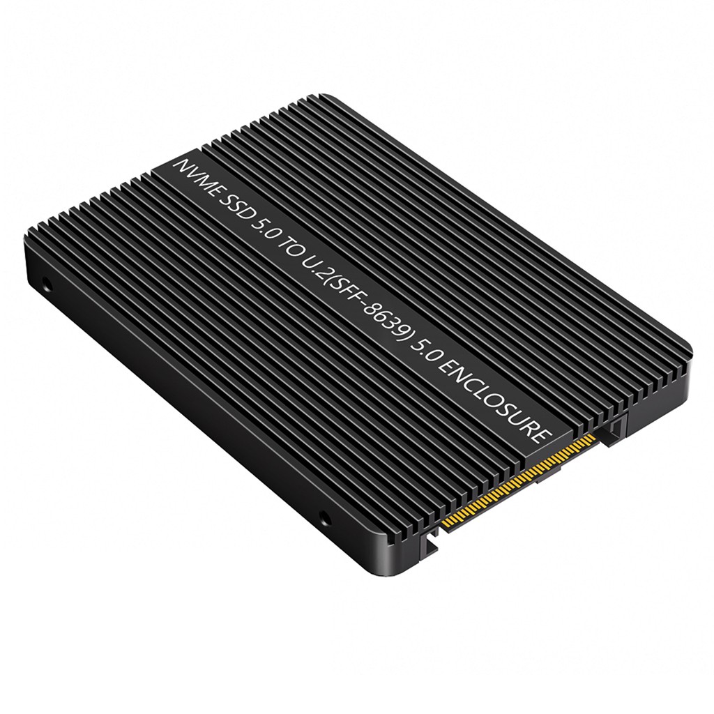 PCIe 5.0 M.2 NVMe to U.2 SFF-8639 Adapter Card, 7mm 2.5” SSD with Thermal Pad