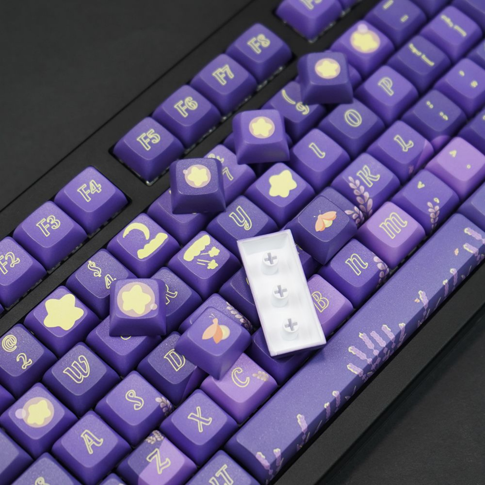 126 Keys PBT Purple Starry Night Lavender Keycap XDA Profile for Mechanical Keyb