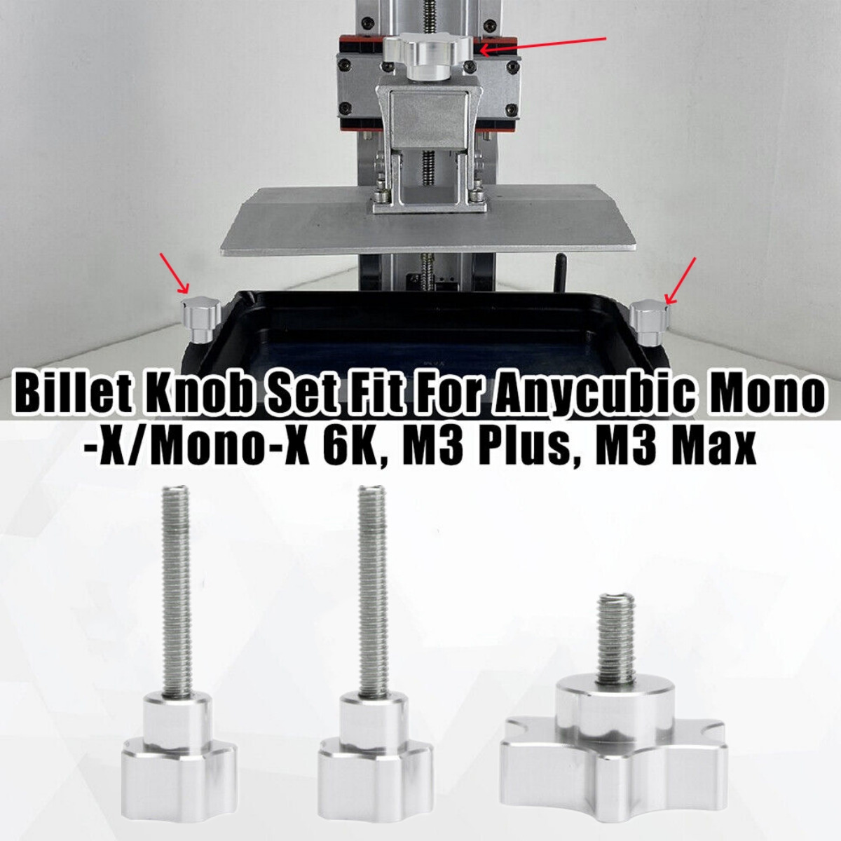 1Set Aluminum Billet Hand-Turned Knob Set For Mono-X/ Mono-X 6K/ M3 Plus/ M3 Max