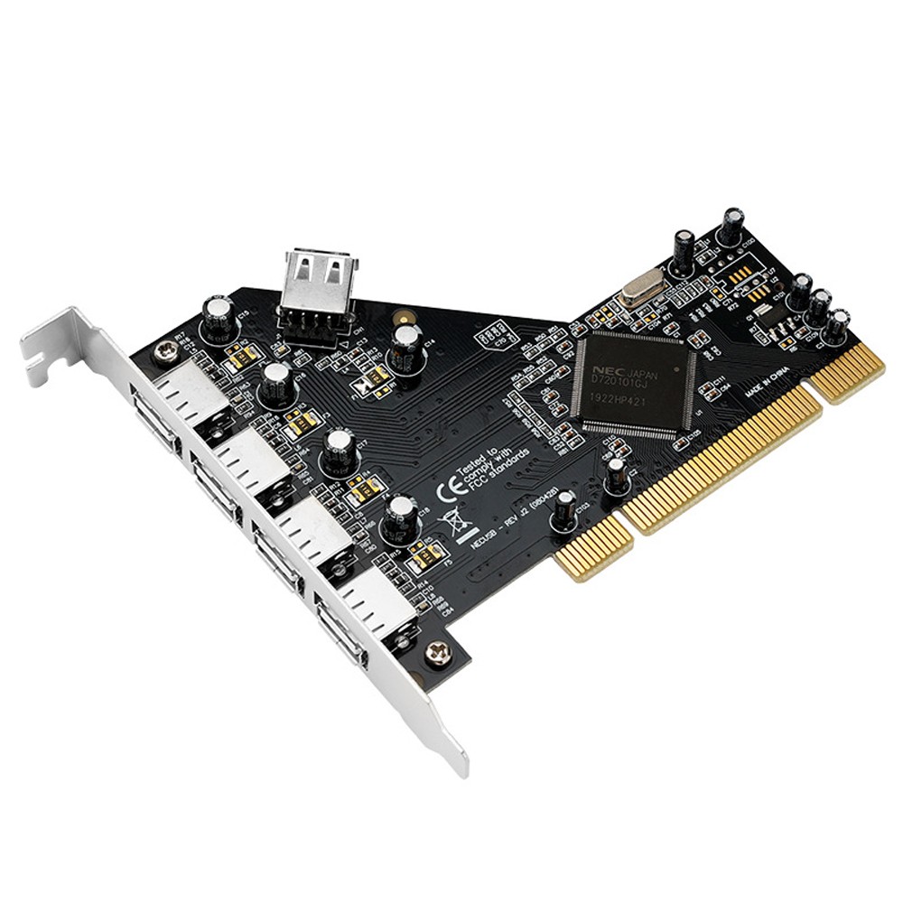 PCI to 4 Port External and 1 Port Internal USB 2.0Expansion Card Chipset for NEC