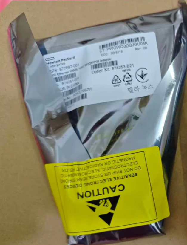 HP Mellanox MCX555A-ECAT 100G QSFP28 IB Card 877697-001 874253-B21 Dual Brackets