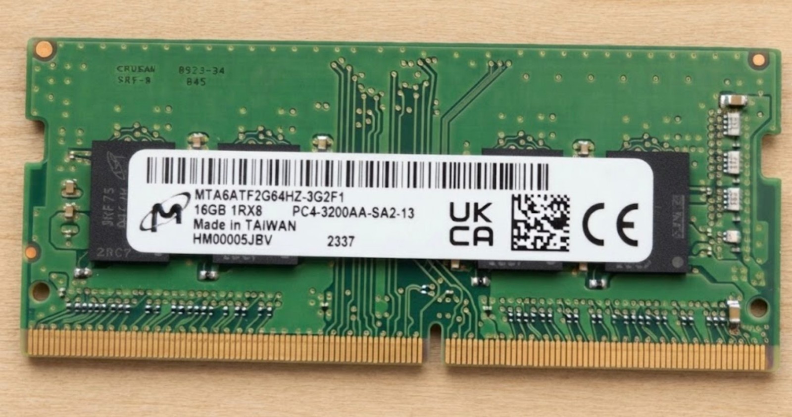 Micron 16GB 1Rx8 PC4-3200AA-SA2-13 DDR4 Laptop SDRAM MTA8ATF2G64HZ-3G2F1