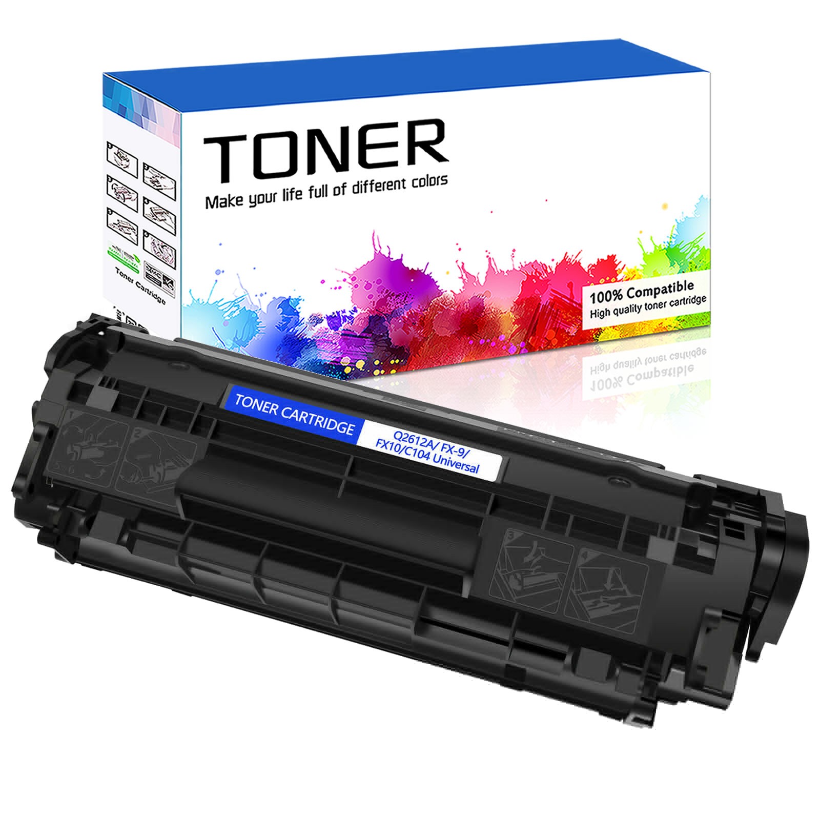 1PK Q2612A 12A Toner For HP LaserJet 3015 3020 1010 1012 1018 1020 M1319 M1319f