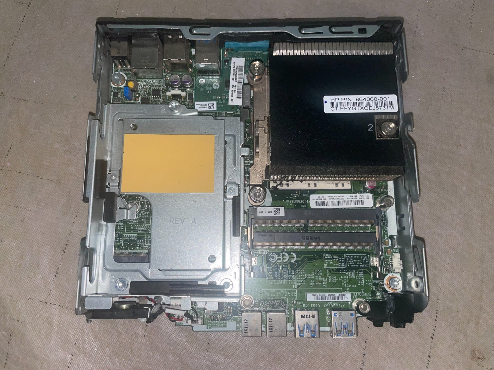 HP EliteDesk 705 G3 MINI. Motherboard. AMD PRO A10-8770E R7, with Housing.