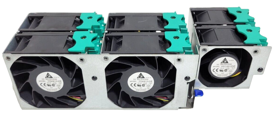 DELTA TFB0812UHE CAGE FAN SET PFC0612DE DC BRUSHLESS 6053B0078802A USED