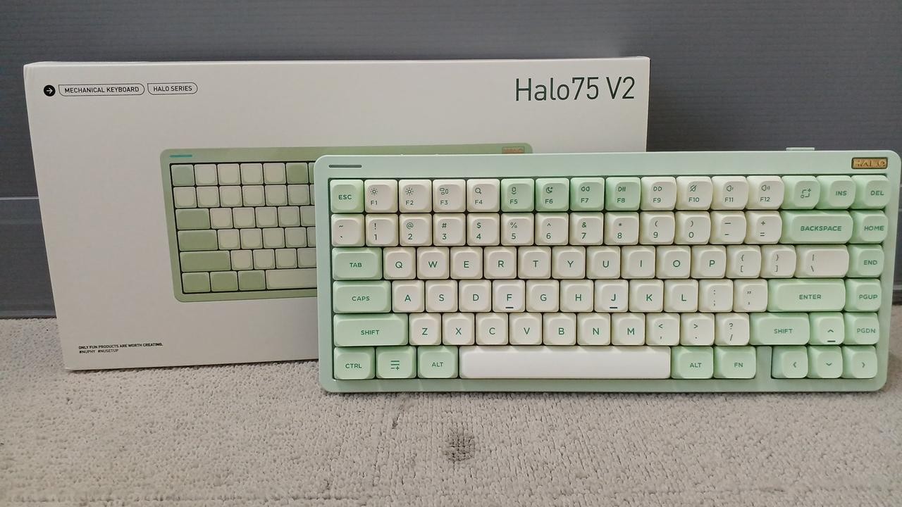 NUPHY HALO75 V2 Mechanical Gaming Keyboard Bluetooth USB-C Mint Switches