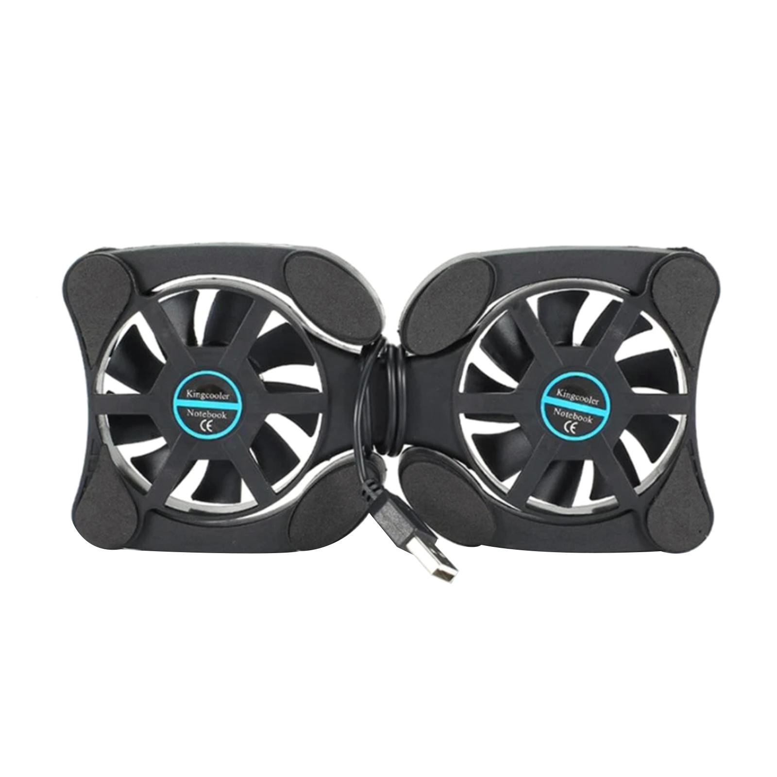 Dual USB Fan Cooler Pad for Laptop 7-15 Inch Adjustable Foldable Arms Low Noise