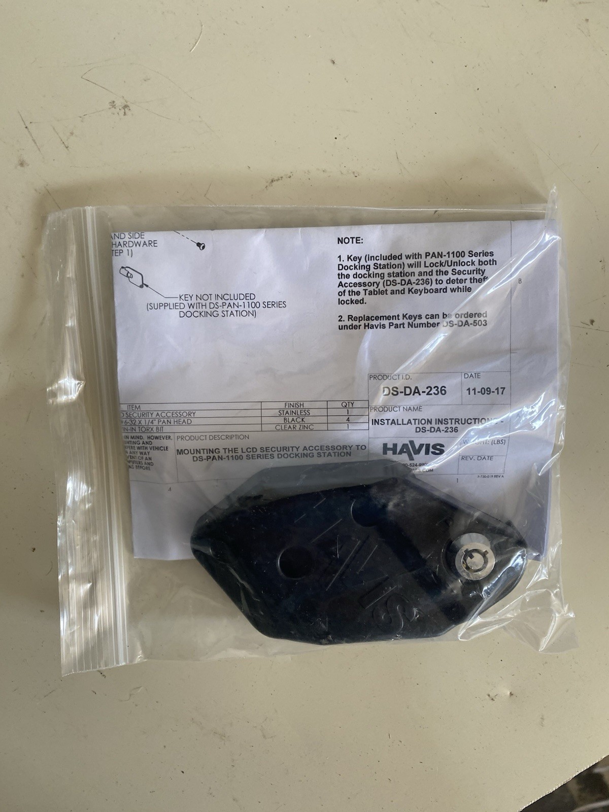 Havis DS-DA-236 DS-PAN-1100 Panasonic Toughbook CF-33 Laptop Screen Security-NEW