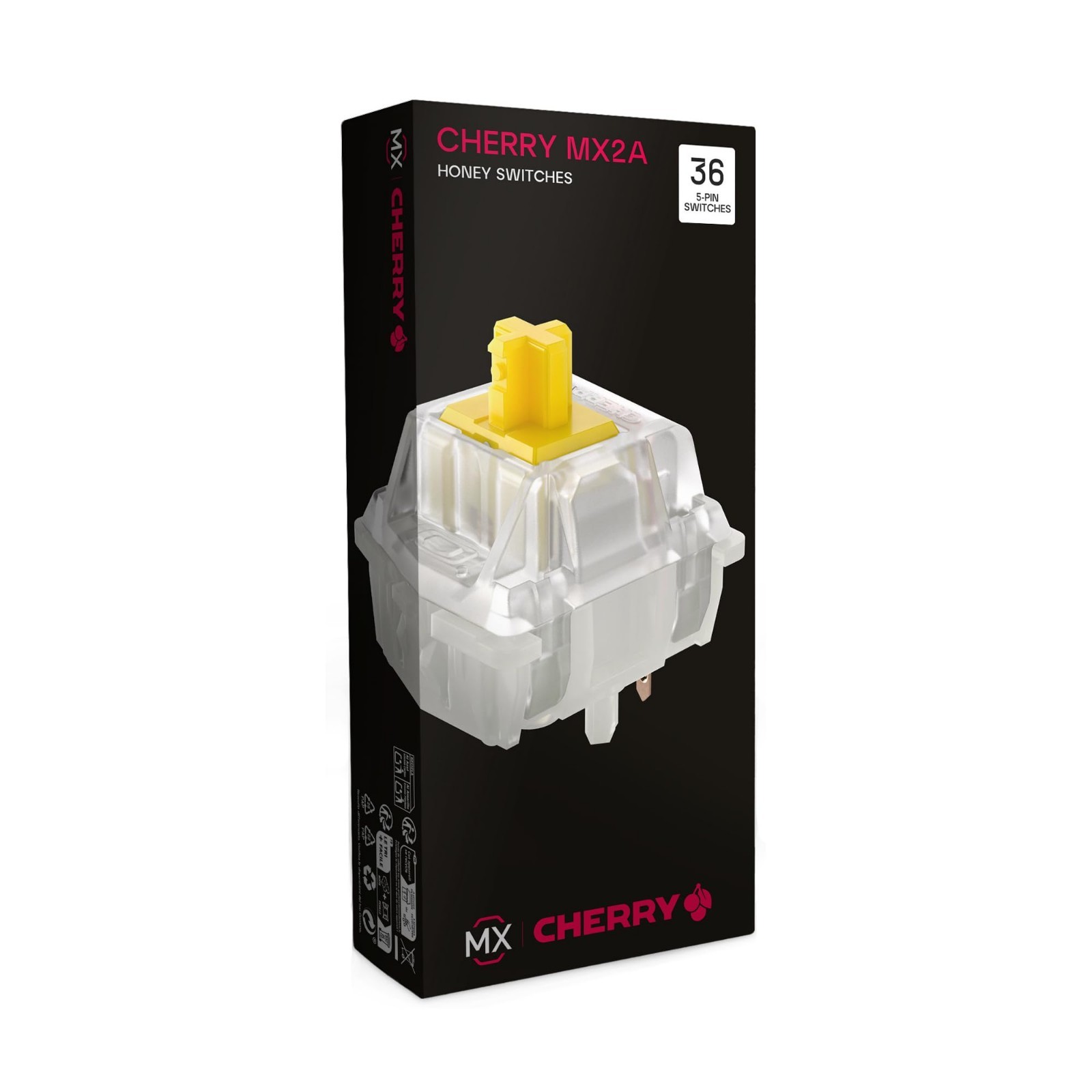 CHERRY MX2A RGB Honey Switch Kit, 36 Mechanical Keyboard Switches, for DIY, Hot