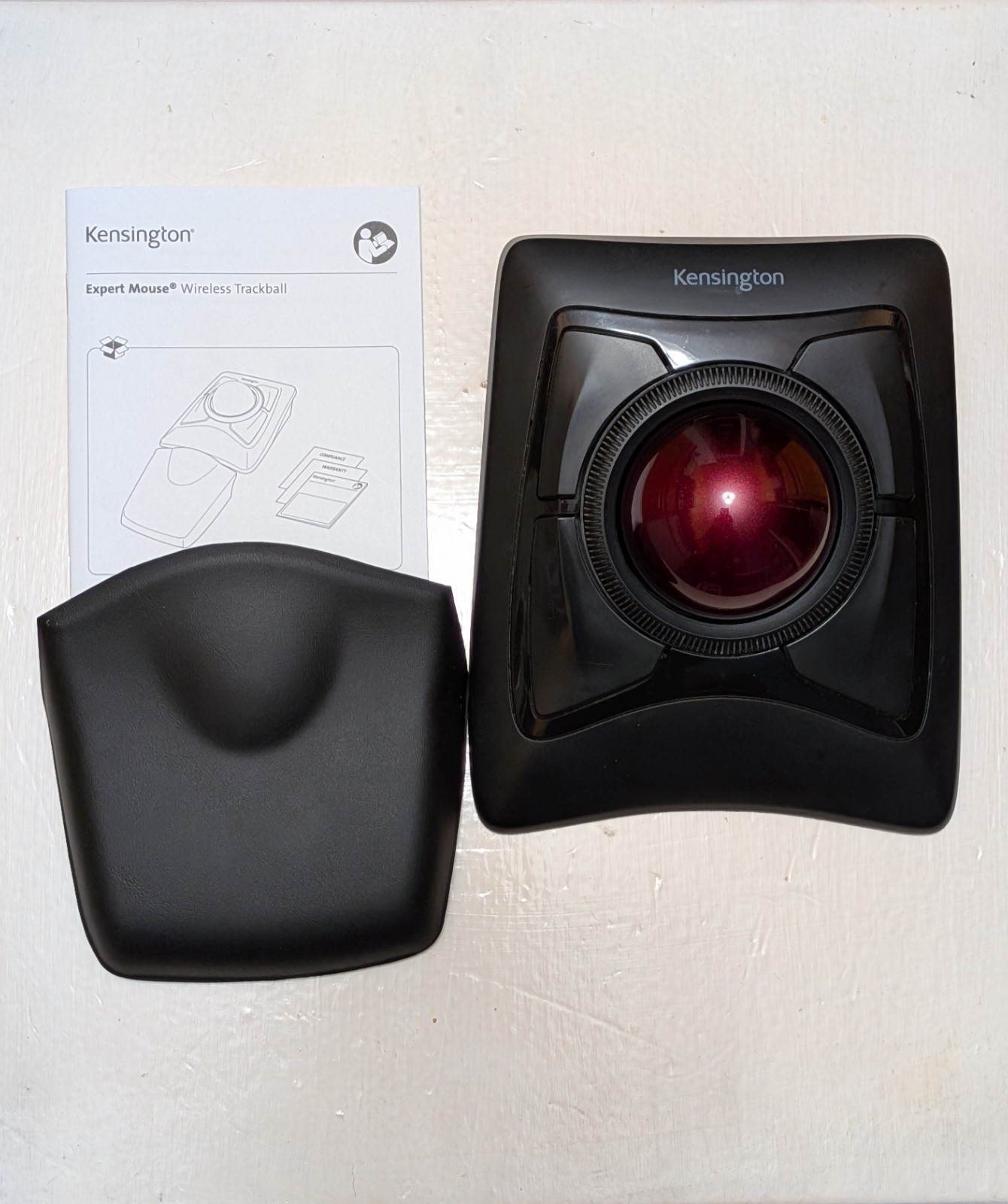 Kensington Expert Mouse Wireless Trackball Bluetooth K72359 Wrist Rest, No Box