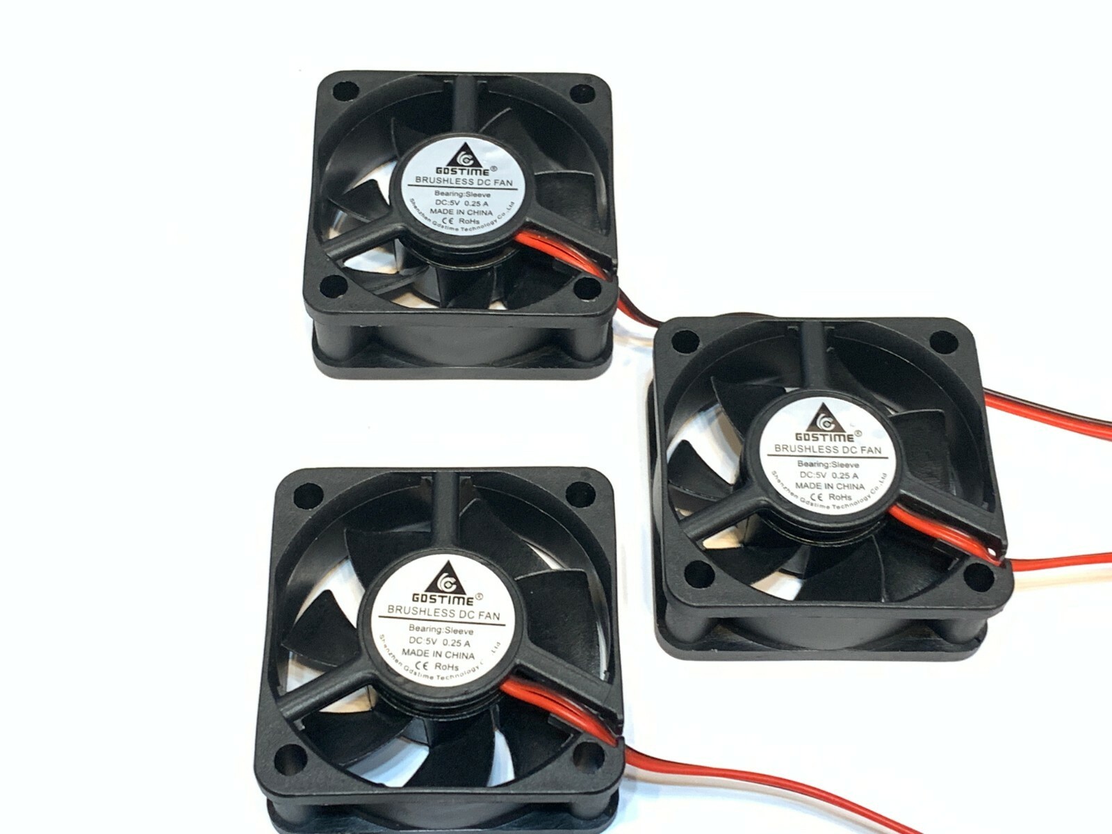 3 Pieces GDSTIME 5v 5020 fan dc 50x50x20 5cm 50mm 2pin heatsink computer CPU