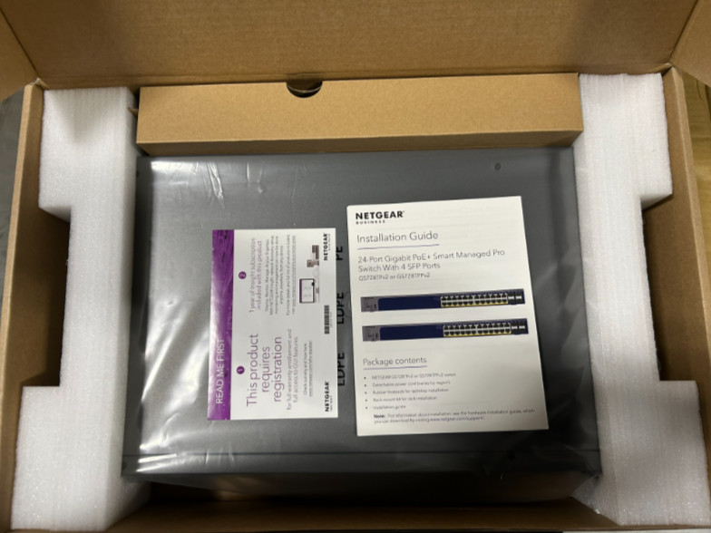 NETGEAR GS728TPP-200NAS 24-Port Gigabit Smart Managed PoE+ Rack Switch