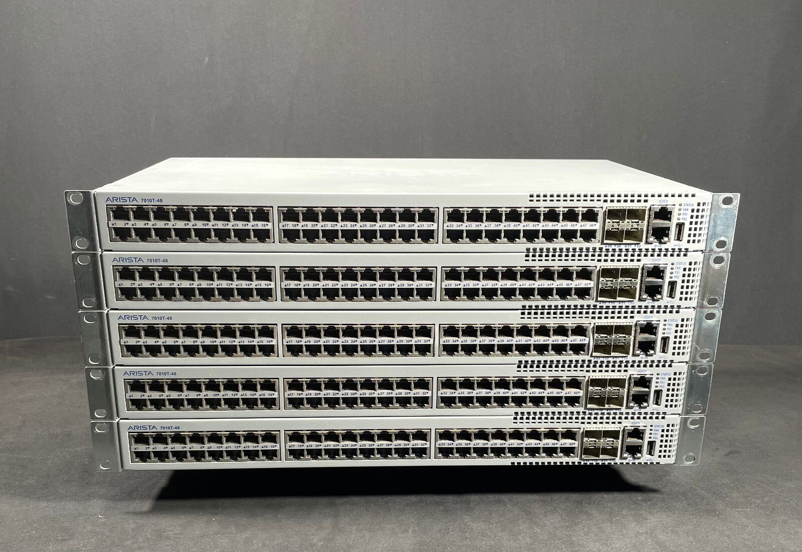 [Lot of 5] Arista DCS-7010T-48-R 48P 1GbE 4P 10GbE SFP+ Network Switch