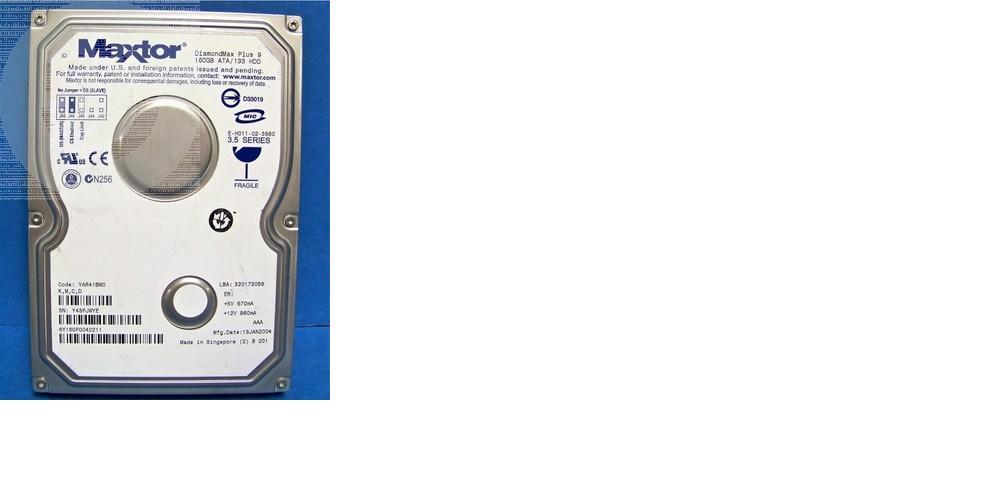 Maxtor DiamondMax 160GB IDE 3.5 Hard Disk Drive 6L160P0 6L160P0031L11 BAJ41G20
