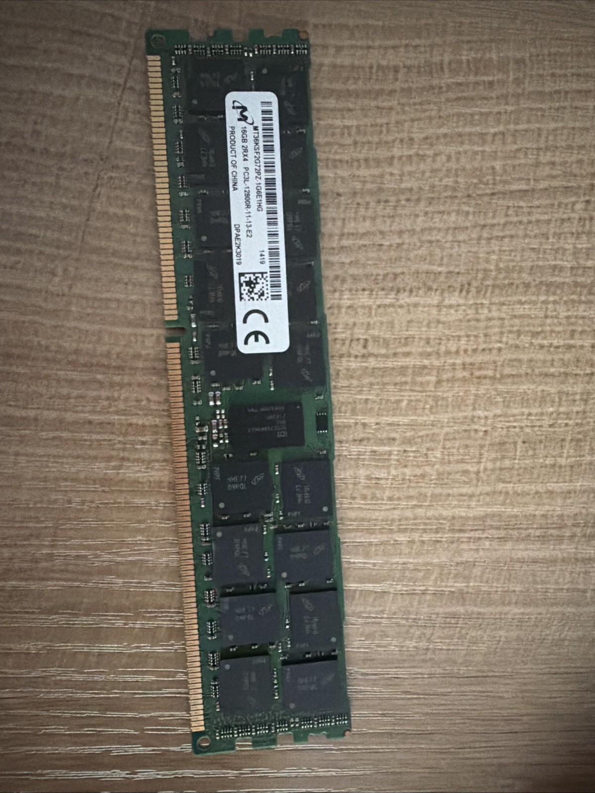 Micron 16GB 2Rx4 PC3L-12800R-11-13-E2 DDR3 Memory MT36KSF2G72PZ-1G6E1HG