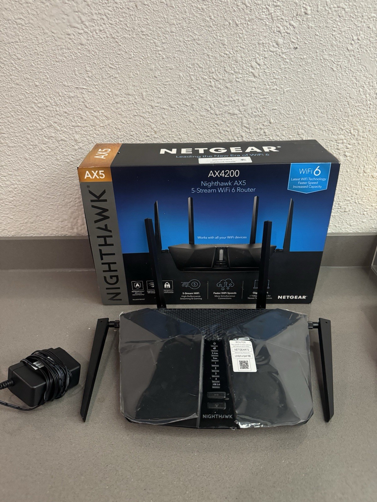 NETGEAR Nighthawk AX5 RAX42v2 AX4200 WiFi 6 Router 5-Stream 4 Antenna Router