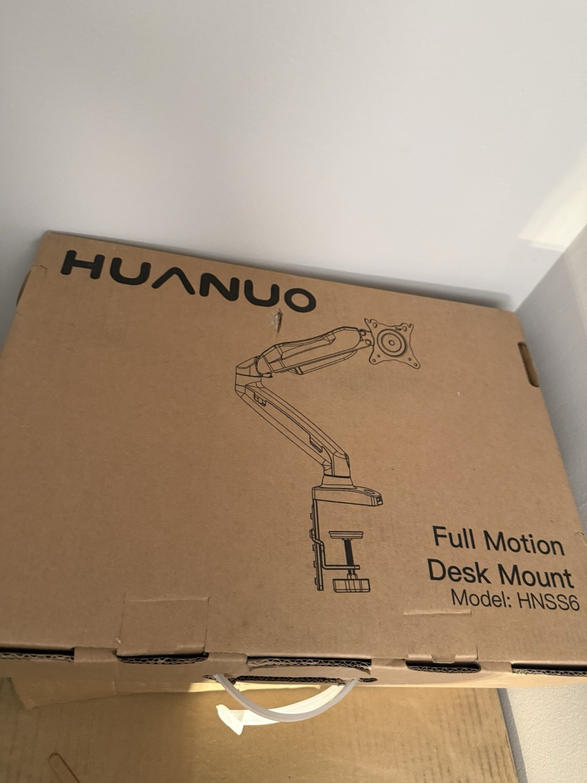 HUANUO HNSS6 Full Motion Single Monitor Desk Mount Arm VESA 75/100 Black