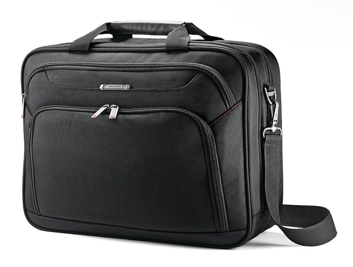 Samsonite Xenon 3.0 Two Gusset Briefcase with Shoulder Strap Black Laptop NEW